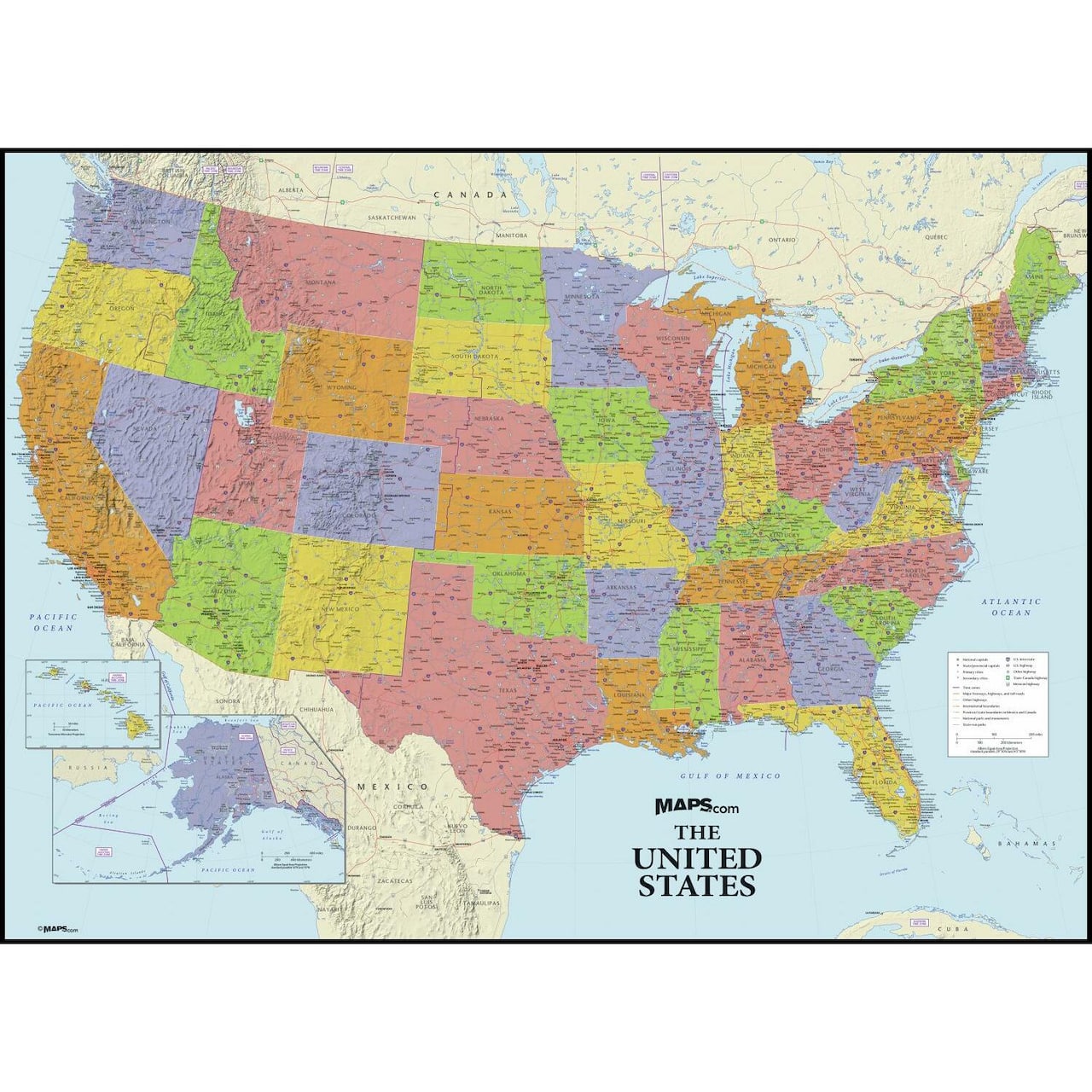RoomMates Dry Erase US Map Peel & Stick Wall Decal